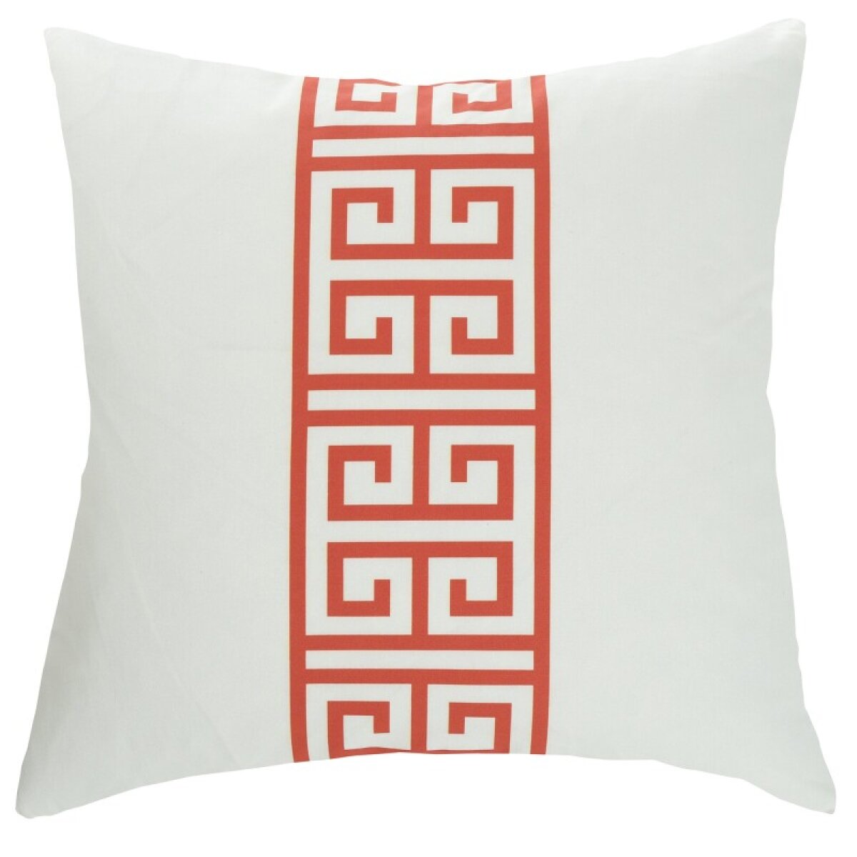 d3195efe808be2bfc8b3c39da32dad0e Dann Foley Lifestyle White Linen Pillow With Red Chinese Decorative Pattern Printing - Image 1