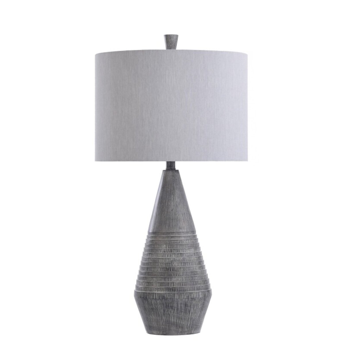 d320bfceb341f07beeb5d293ae14f4db Bulwell Grey Tapered Molded Table Lamp With Wood-like Gray Finish 15 - Image 1