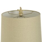 Porthaven Tan Coastal Table Lamp With Open Conch Shape And Acrylic Accent - Image 5