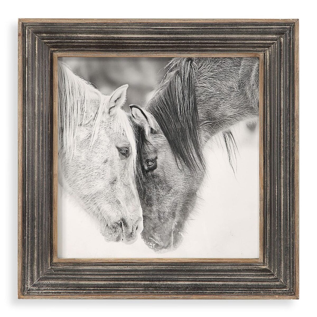 d3f4b9f84f762d0308c47bde9761d16f Custom Black And White Horses Framed Print - Image 1