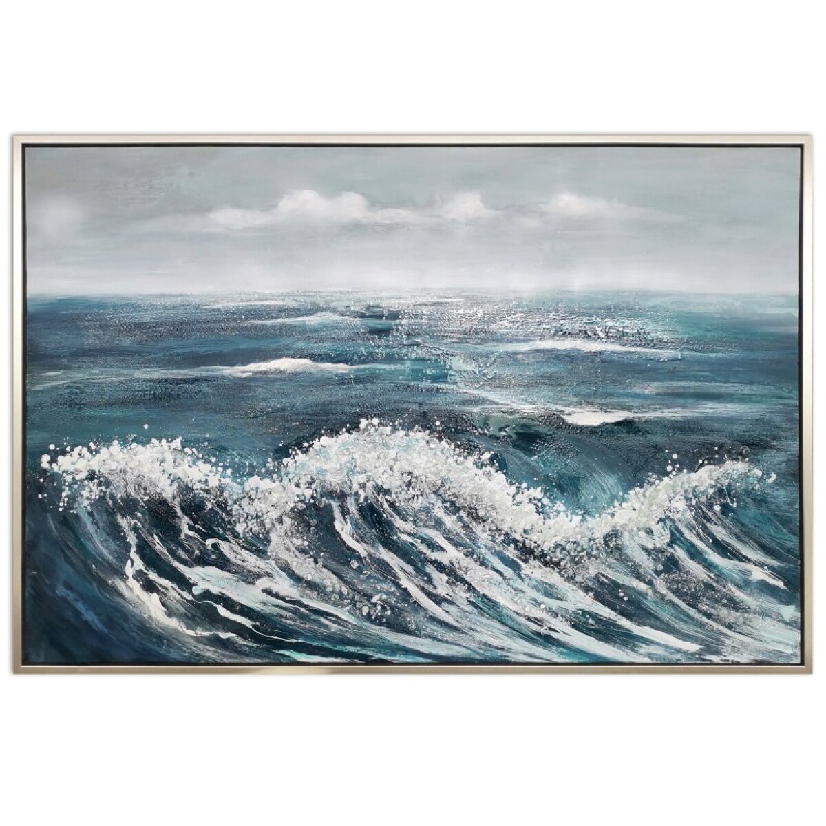 d4bc5584610100433e057c755c282665 Crashing Hand Embellished Framed Canvas - Image 1