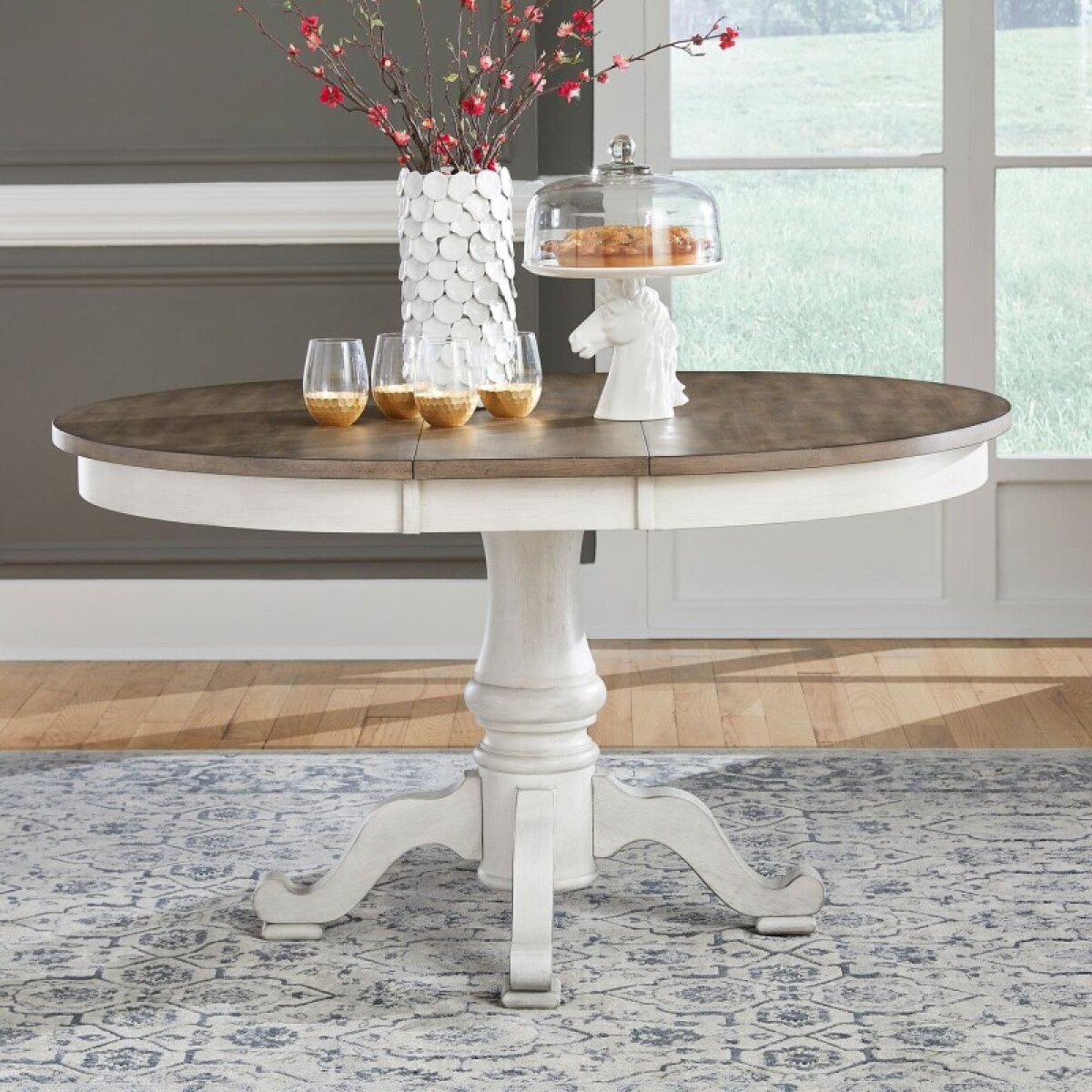 d51e1ec1855cbc6bb74d64bacd5a7e46 Ocean Isle Pedestal Table Set - Image 1