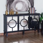 Hollywood Sideboard Three Circle Patterned Doors In Contrasted Two Tone Finish - Image 7