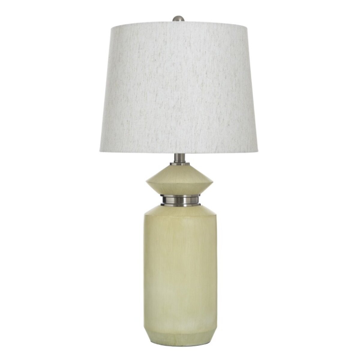 d554e01ddbeaa103dd2025025da302dd Pettye Ivory & Silver Poly Table Lamp - Image 1