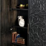 Albero Solid Wood Tall Cabinet - Black - Image 8