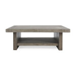 Stonebridge Solid Wood Square Coffee Table - Distressed Gray - Image 3