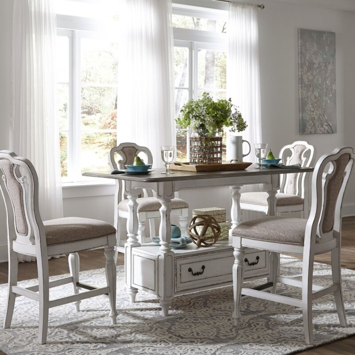d641a556a24a591afff208a8db5362ca Magnolia Manor 5 Piece Gathering Table Set - Image 1