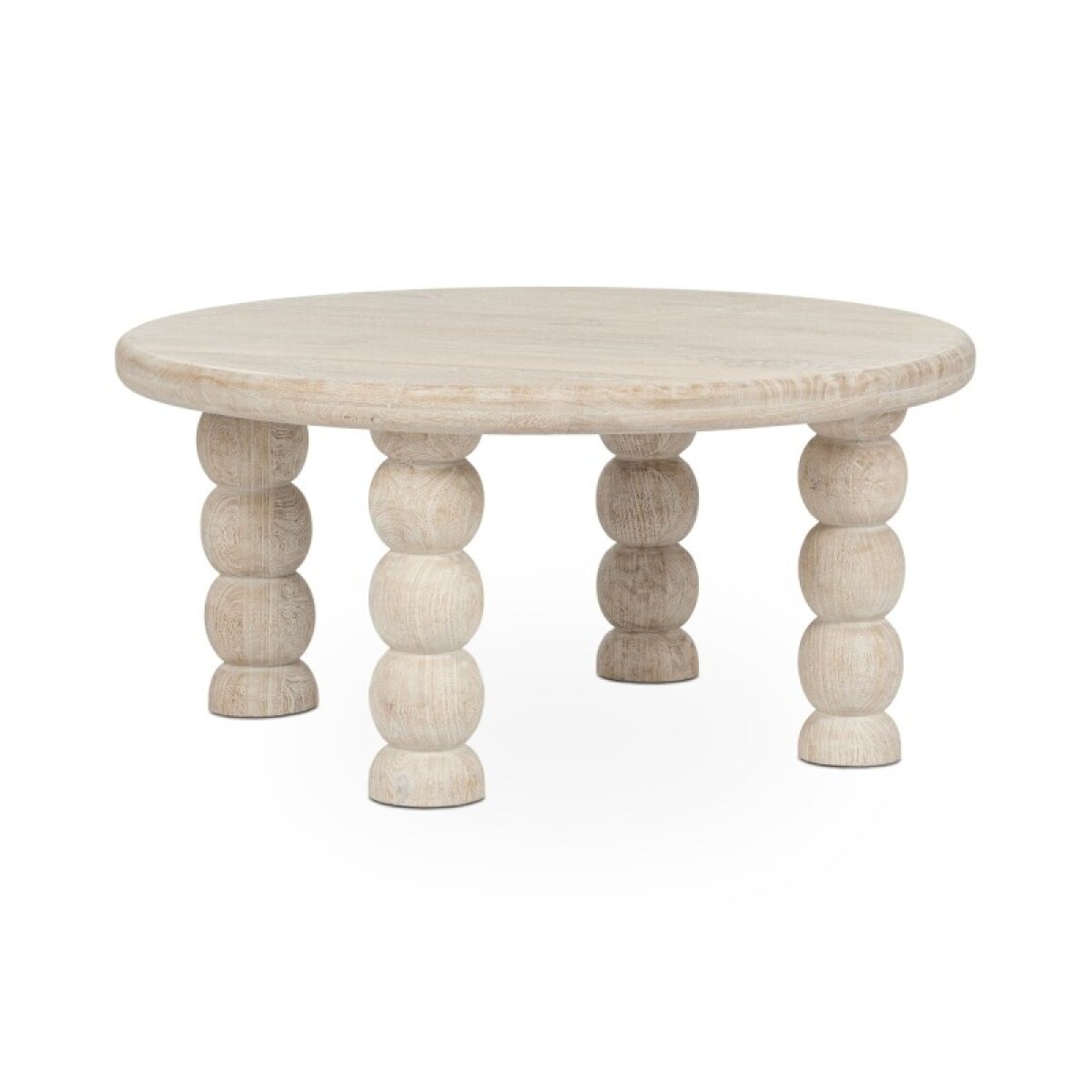 d65e5432ce9249b46ac72f87494110d6 Adir Solid Wood Round Coffee Table - Cream - Image 1