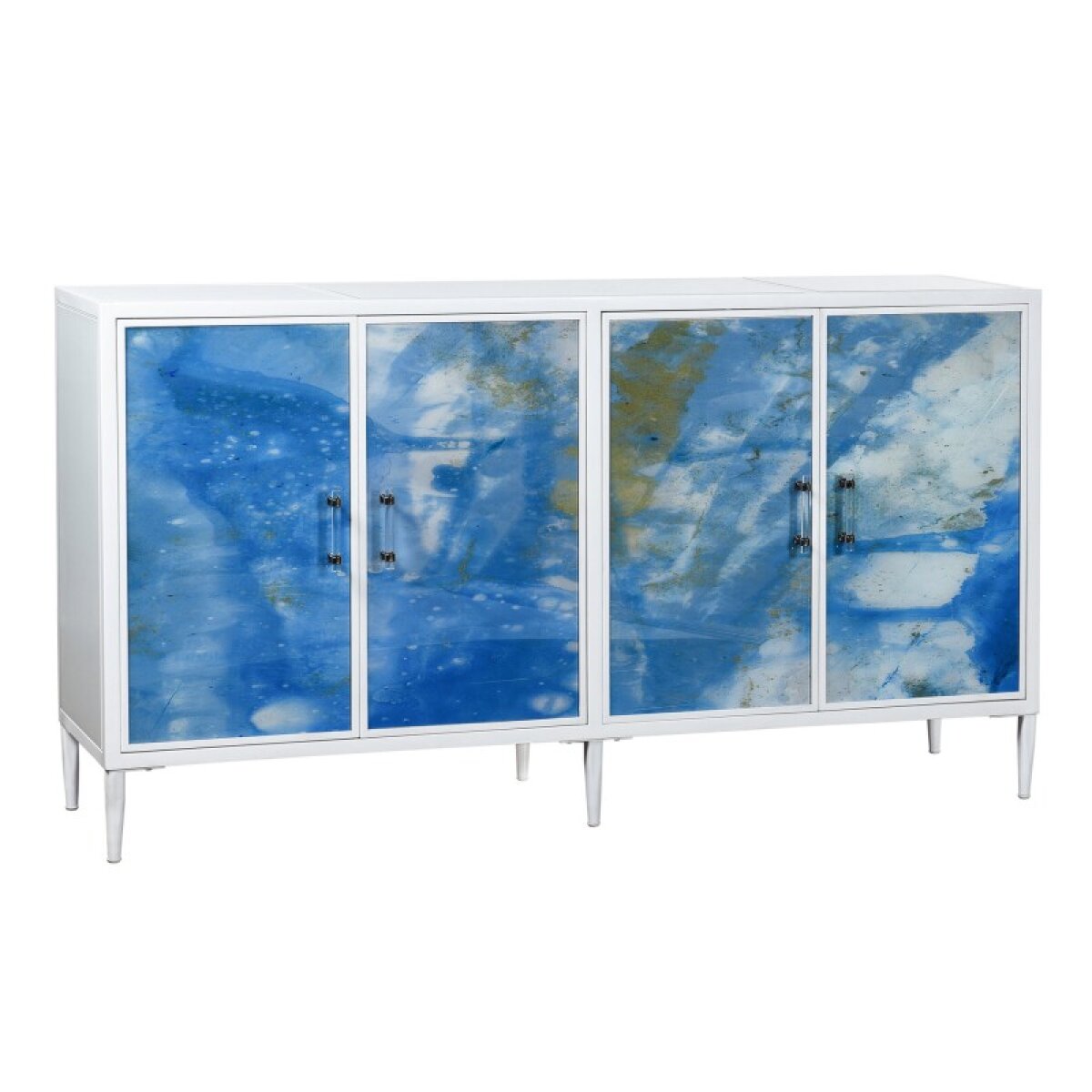 d6b6b0fb2a08f74f7a8fb8bbf4607ca4 Austin Allen James Ocean Blues 4 Door Credenza - Image 1