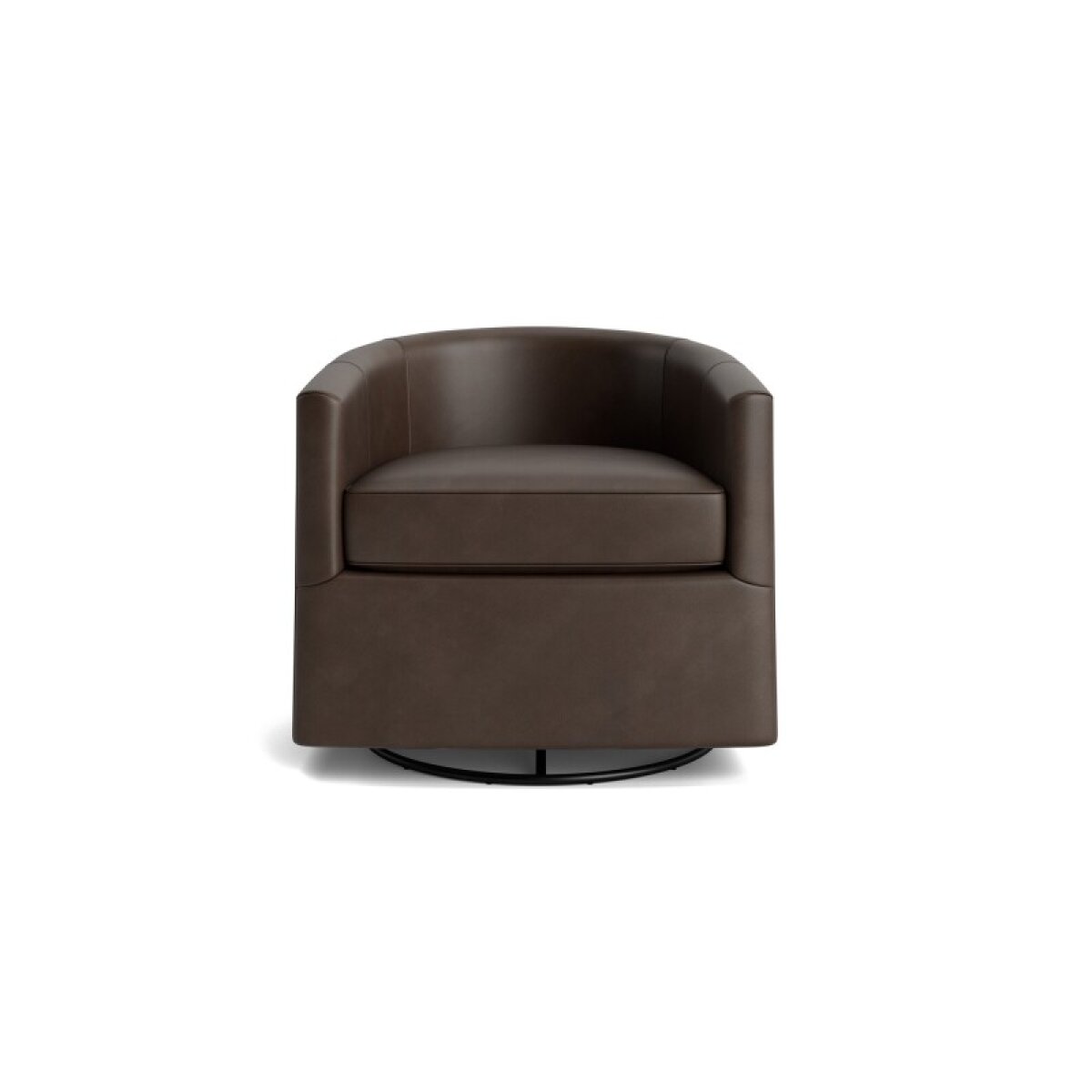d70d65d747a80a4d5079c167337bacdf Maxwell Leather Barrel Back Swivel Glider - Image 1