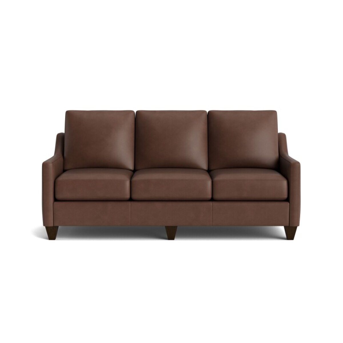 d739668b88675e4d491afc192c3a3a7f True Custom™ True Custom® Leather Slope Arm Sofa - Image 1