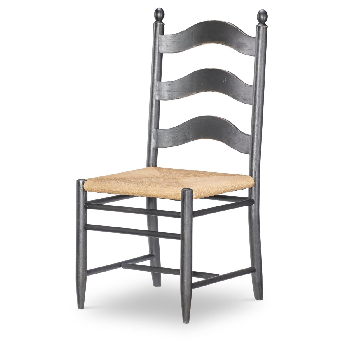 d73b504a695812288dcb8f2c5ebe5463 Rush Seat Ladder Back Side Chair Kettle Black CLH4011-440 - Image 1