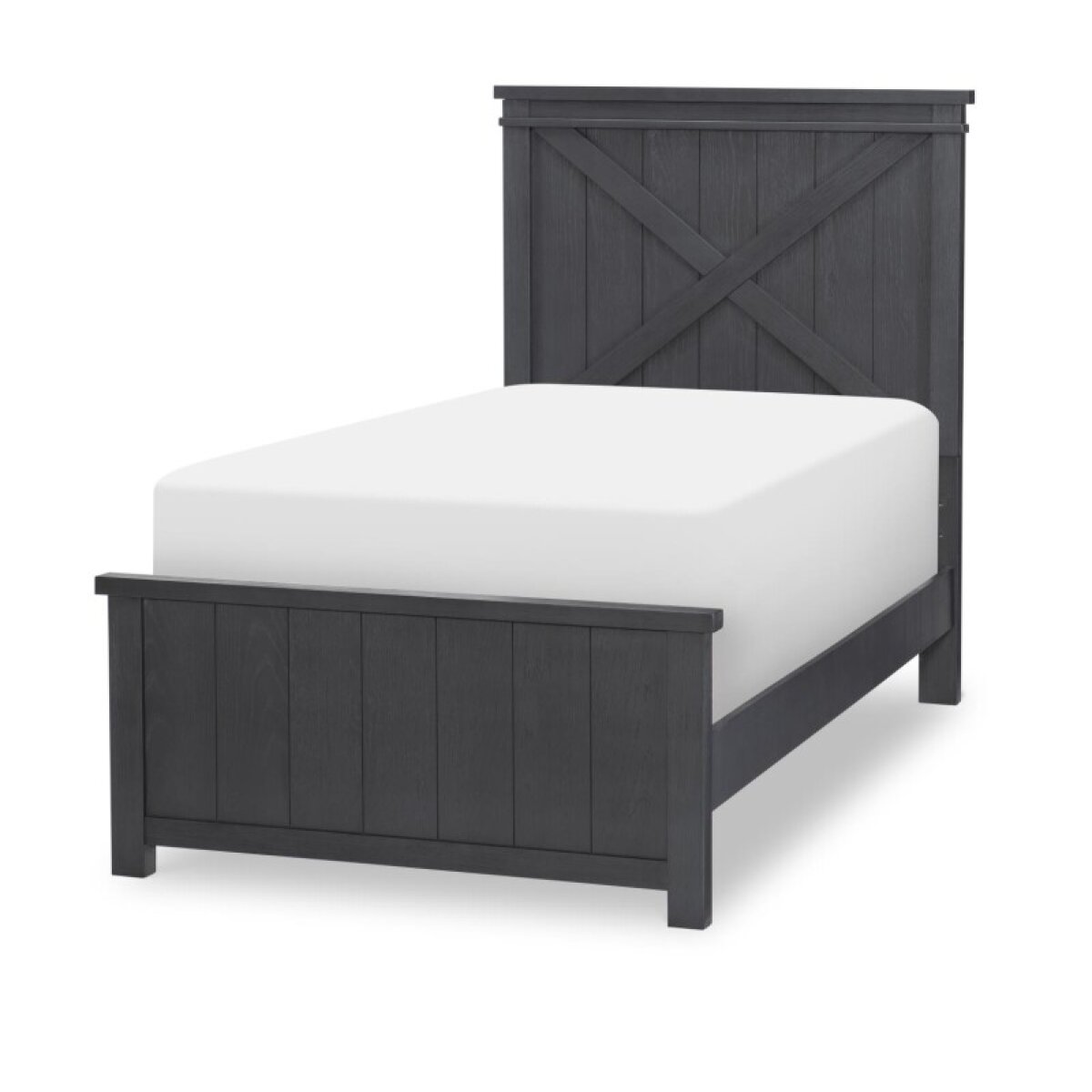 d741fb0c36fbed4d8b78e3c4bee7c824 Complete Panel Bed Twin 33 Black Finish - Image 1
