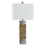 Bonafide Table Lamp Abstract Line Base With Silver Accents