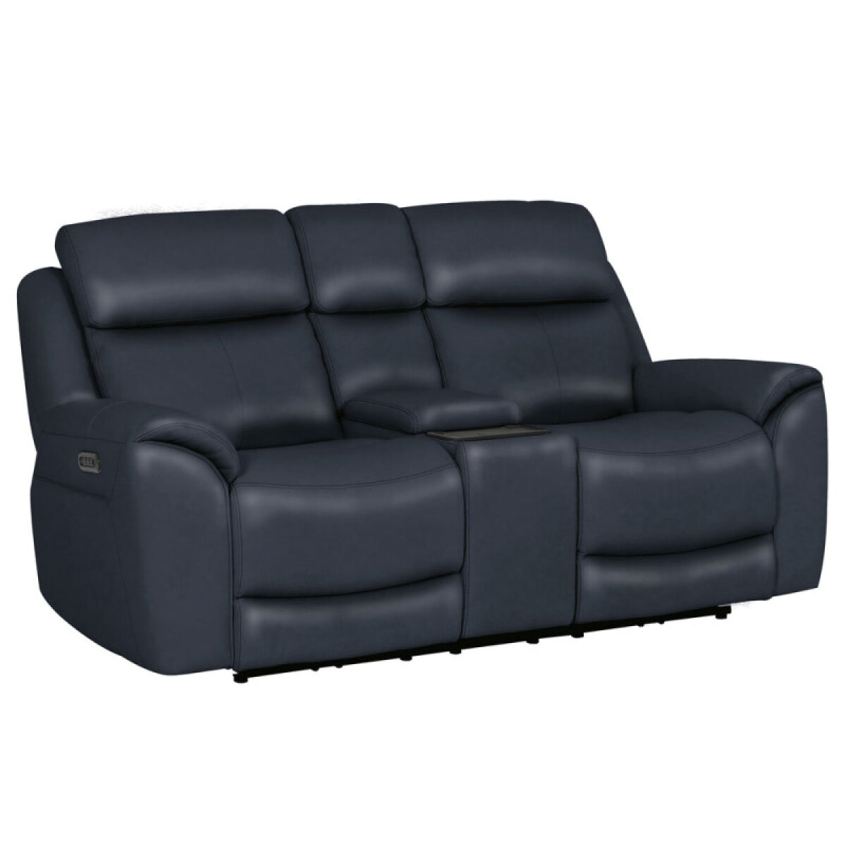 d80180b1a8003763a50f5661ab853177 Sebastian - Opulent Navy Power Console Loveseat - Image 1