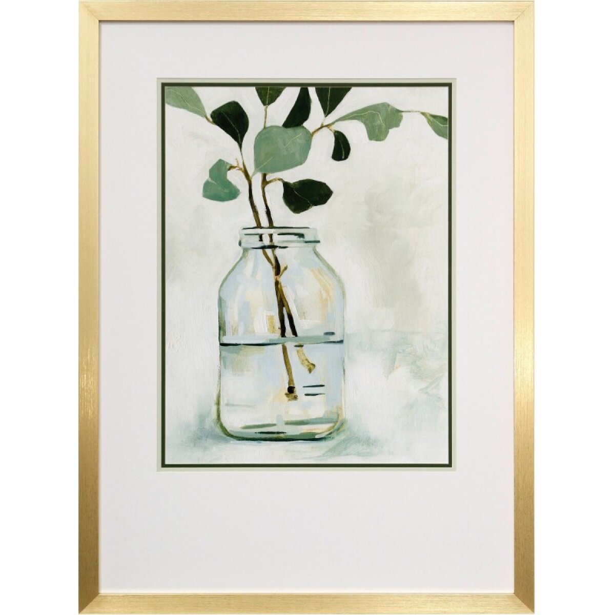 d80dfec584045964a8495d8db7ce4ade Eucalyptus Branch Still Life Ii Framed Print Under Glass - Image 1