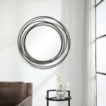 Whirlwind Round Mirror, Black - Image 4