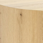 Layne Solid Wood Round Coffee Table With Casters - True Natural - Image 4