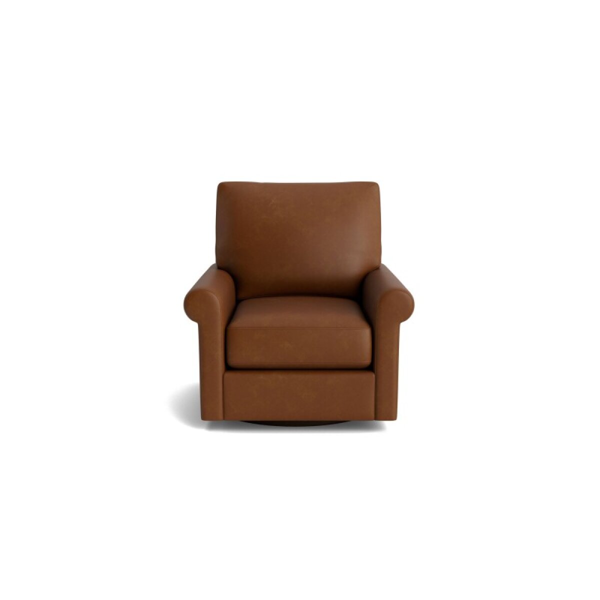 d8f6aa98908fb08cd978ab90946aa508 True Custom™ True Custom® Leather Roll Arm Swivel Chair - Image 1