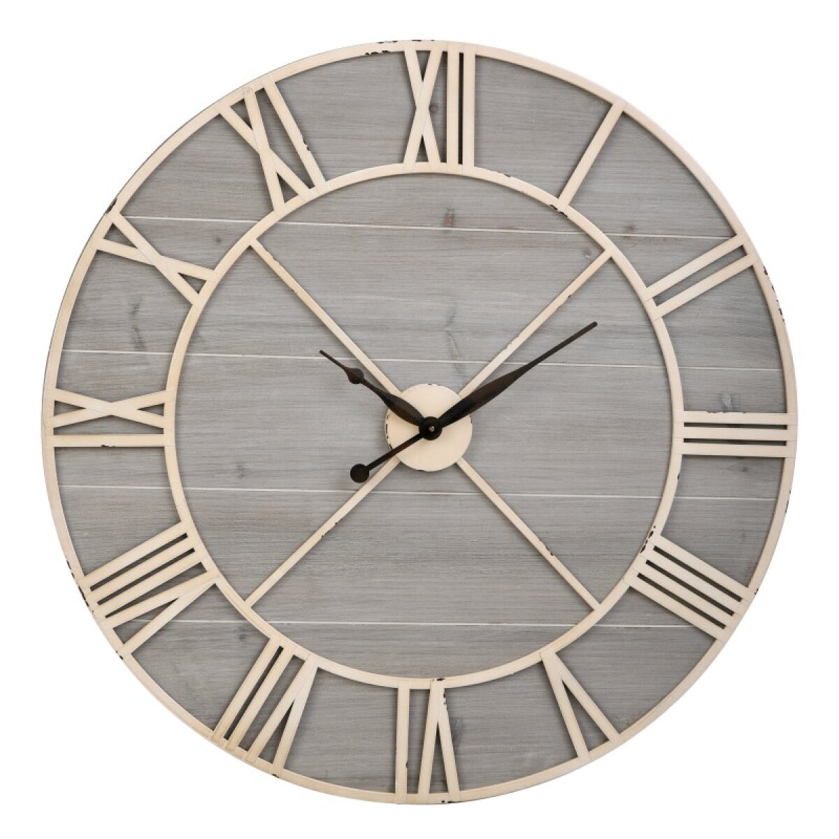 d9192d9c76c5081b1ce4de21a2f38e17 Antique Ivory And Driftwood Clock Traditional Metal And Wood - Image 1