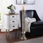 Dann Foley Lifestyle Antiqued Silver Grecian Inspired Pedestal Candleholder - Image 7