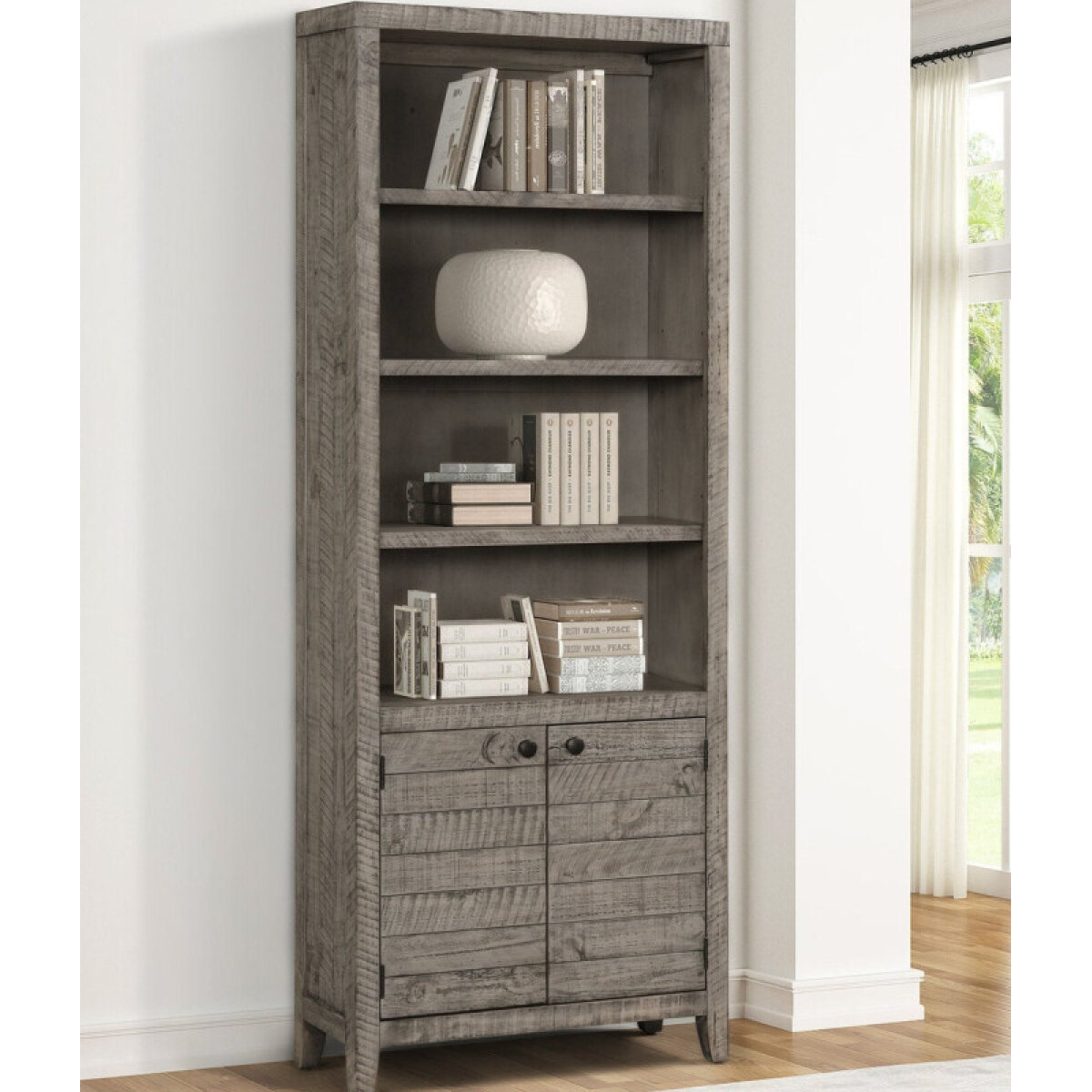 d99256900df692aaec6d9cbf8d85a5be Tempe - Grey Stone 32" Open Top Bookcase - Image 1