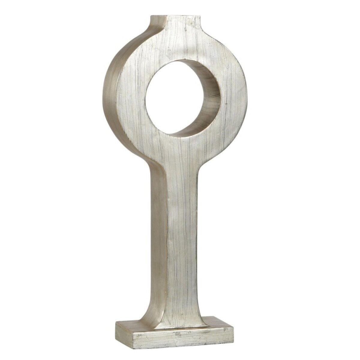 d9c022a50b265c8637781a5dcd54d4b9 Norman Wyatt Home Champagne Silver With Gold Highlights Molded Vase 18in - Image 1