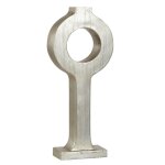 Norman Wyatt Home Champagne Silver With Gold Highlights Molded Vase 18in