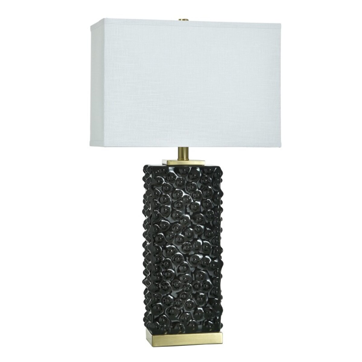 d9dfa2f9f7fe41c0cf6a114f34e497a5 Edmund Tamara Day For Stylecraft Glossy Black Ceramic Table Lamp - Image 1