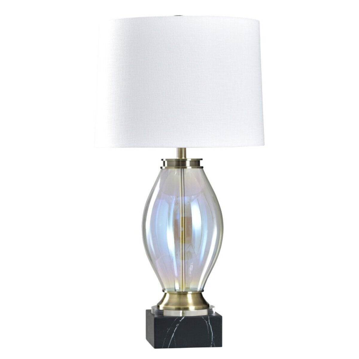 da731752671f365ee196fca2f4afe89c Kastela Pearl Plated Glass Steel & Acrylic Table Lamp 100 Watts - Image 1