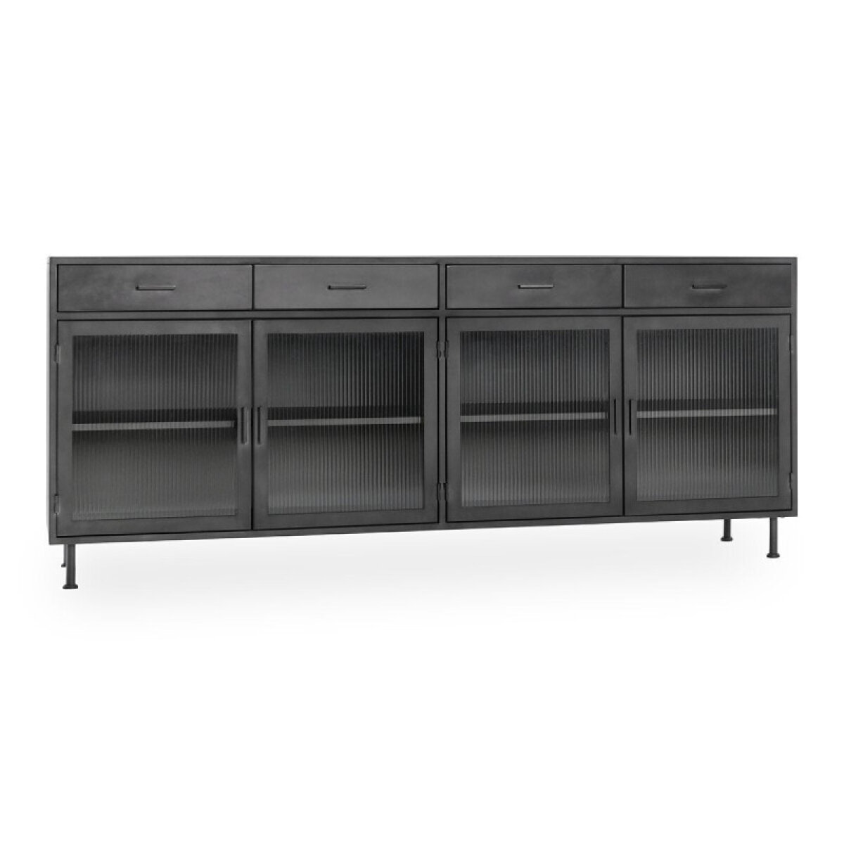 daa6eb2022cc9c6a1eaf0e33bbf400cd Nore 4 Drawer Cabinet - Black / 4 Door / 4 Drawer 4 Door - Image 1