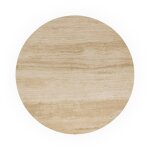 Idella Travertine Round Coffee Table - Tan - Image 5