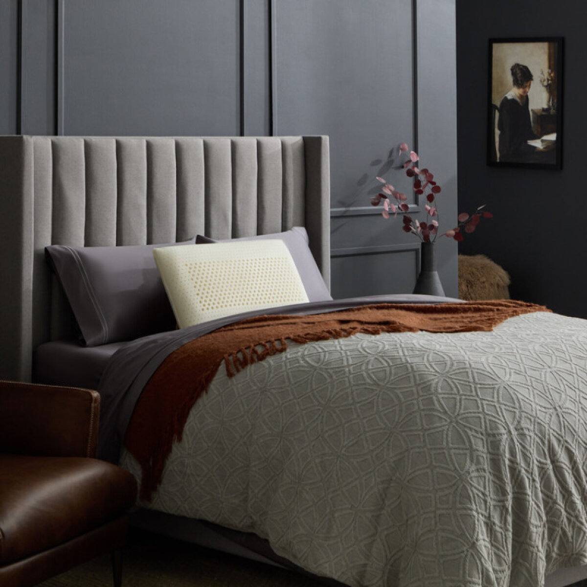 db74352caae7eb0397d0cf9bcf170734 Zoned Talalay Latex PillowSmooth Bamboo Rayon Sheet SetIce Cloud™ Hybrid Mattress - Image 1