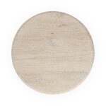 Adir Solid Wood Round End Table - Cream - Image 4
