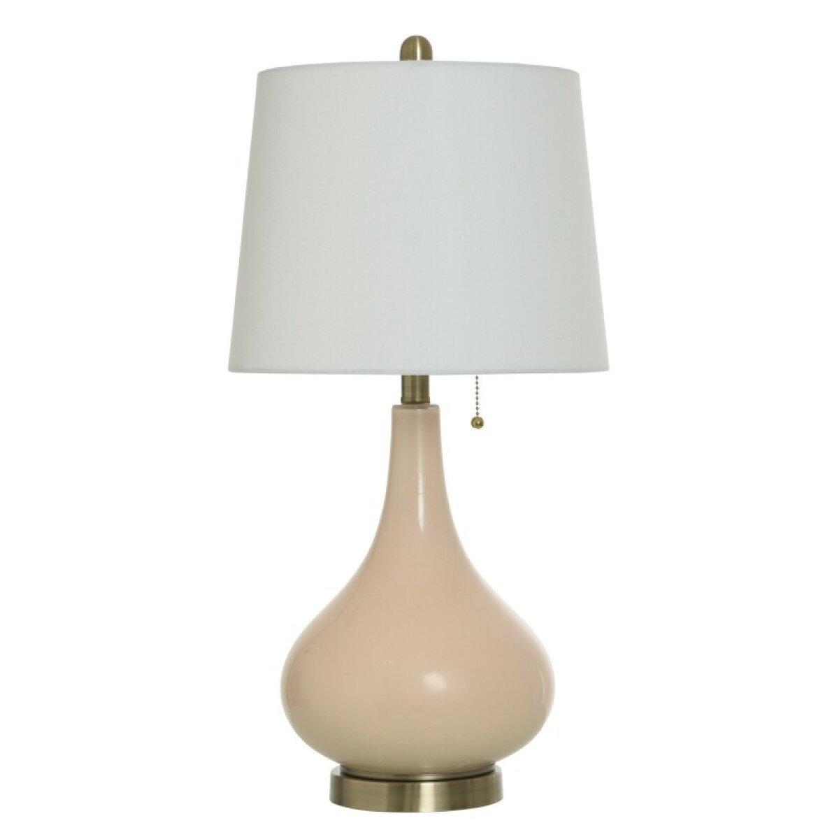 dc02cc04feb7c22ba9fdf7783b7eaa08 Buttercream Metal & Glass Table Lamp 27in 100 Watts - Image 1