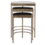 India Nesting Tables, Gold, S/3 - Image 6