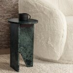 Briley Marble Round Accent Table Small - Emeral Green - Image 10