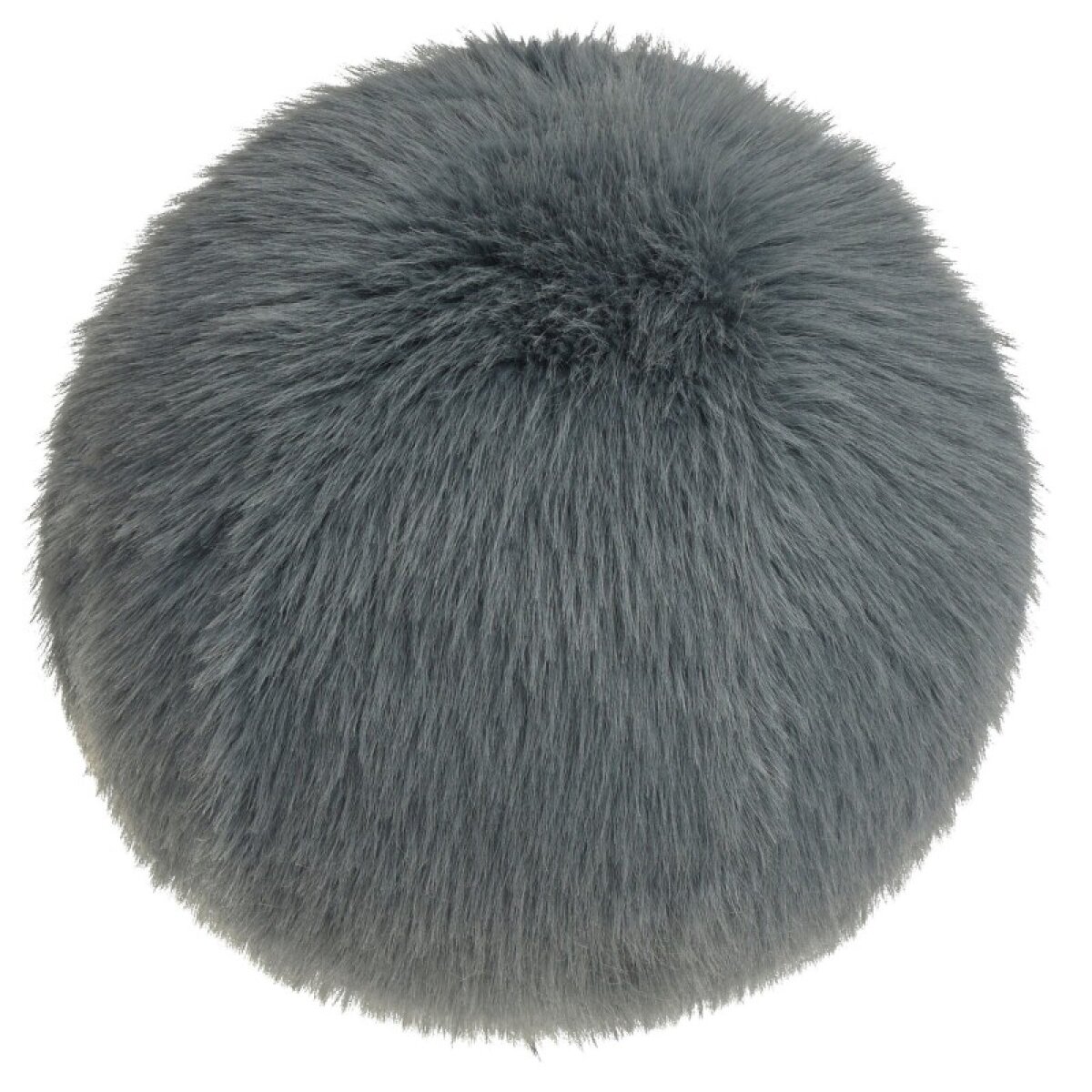 dd4fa01bbf8d5cdd9f3a2c55dcf75616 Dann Foley Lifestyle Taupe Faux Fox Hair Throw Pillow With Feather Filled Insert - Image 1
