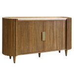 Racetrack Cabinet Mango Wood Side Board With Tambour Doors