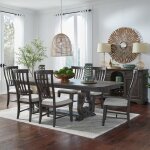 Grant Park 7 Piece Trestle Table Set