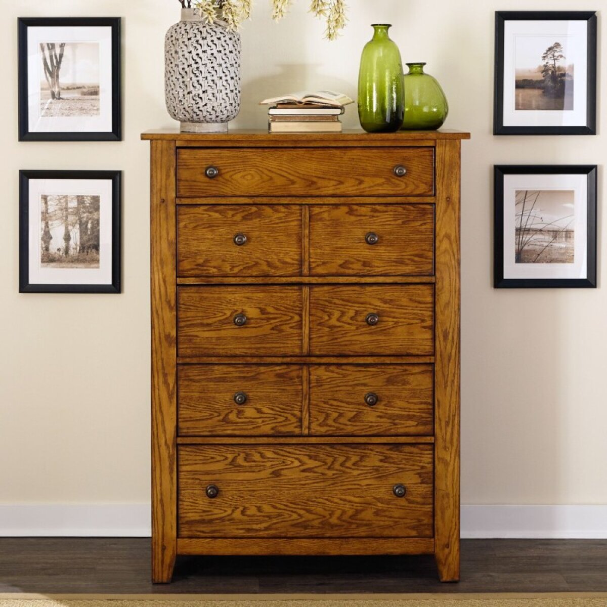 ddfcbbc3acaeb7fd246f91dd3c1cdfd5 Grandpas Cabin 5 Drawer Chest - Image 1