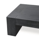 Bristol Solid Wood Rectangle Coffee Table - Aged Black - Image 7