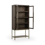 Freemont Solid Wood Tall Cabinet - Kona Brown - Image 6