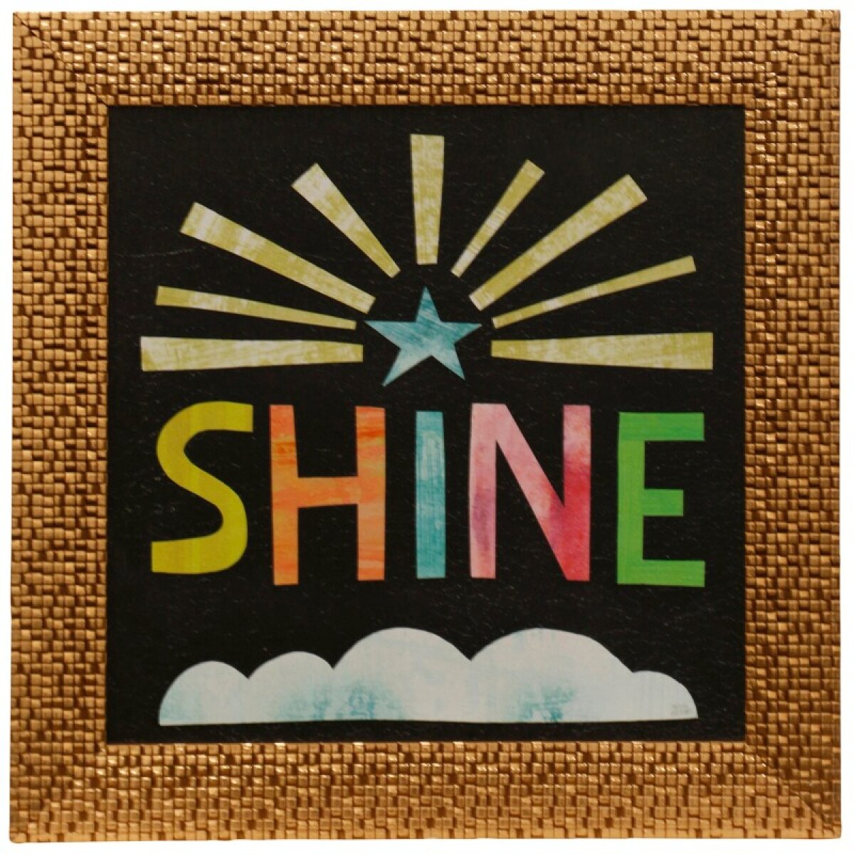 df36a50b9f33b142612b3cbc15f34112 Unicorn Magic On Black Juvenile Collection Wall Art Textured Framed Print - Image 1