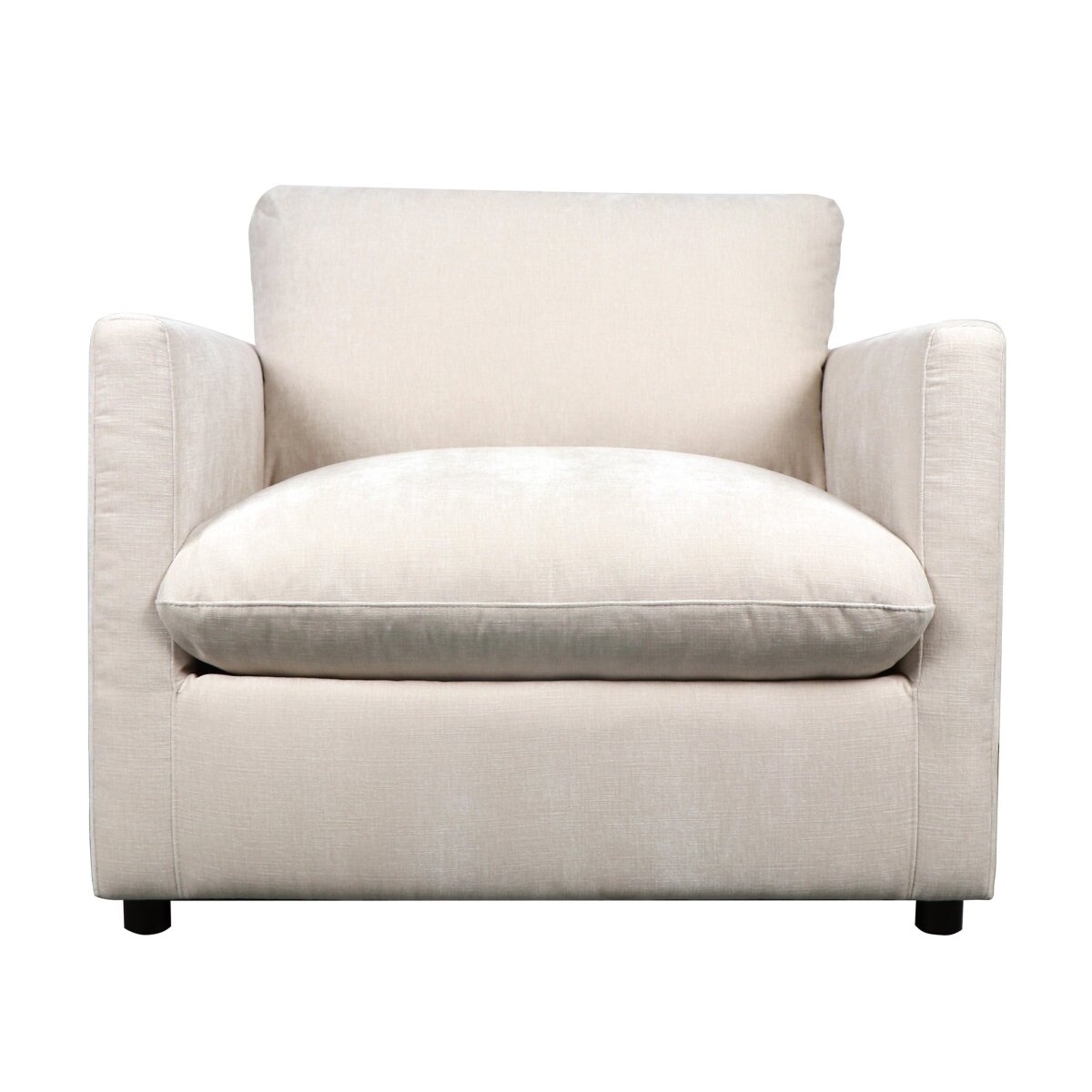 dfacac6a65dd2c756fd58a857b7e6882 Afton Chair | Contessa Ivory Linen Fabric On Hardwood Frame - Image 1