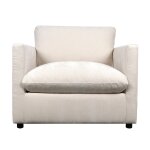 Afton Chair | Contessa Ivory Linen Fabric On Hardwood Frame