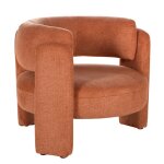Dann Foley Lifestyle Fabric Barrel Back Lounge Chair - Image 8