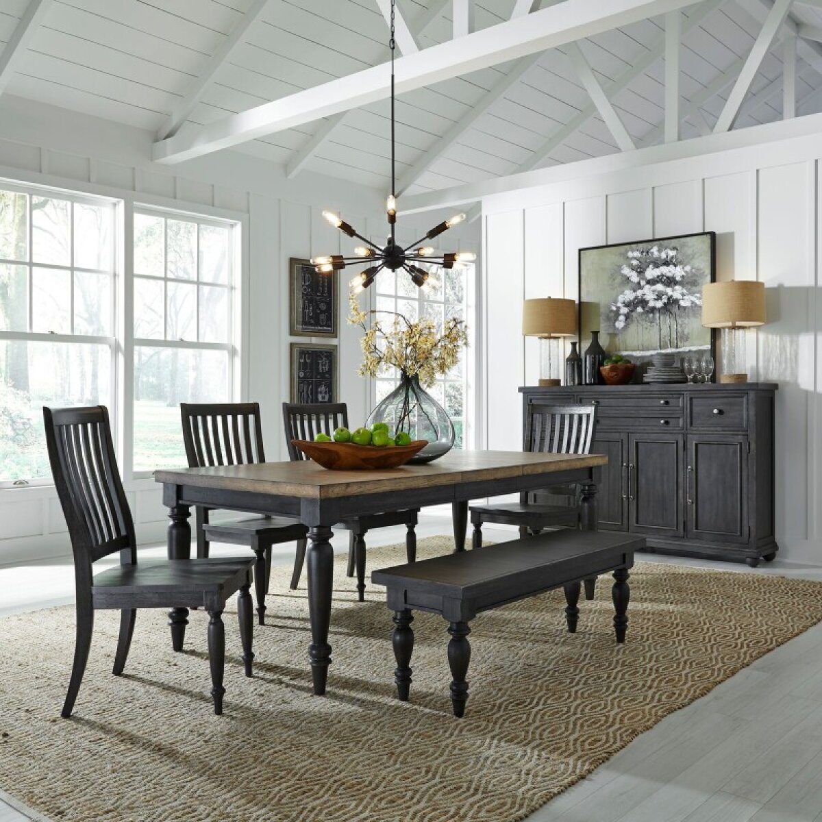 e0817ce647917ebd8a1d59b94e1f3aff Harvest Home 6 Piece Rectangular Table Set - Image 1