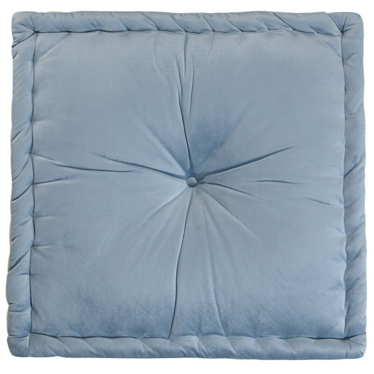 e0a694ddccf7e20fa1b8f8ecd61501ea Dann Foley Lifestyle Small Harper Floor Pillow Blue Velvet And Mint Green Linen - Image 1