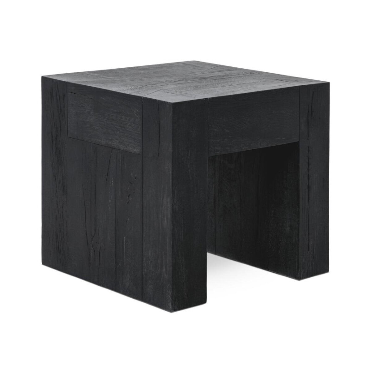 e10ddfe12aa4579c946337a60c77aa14 Bristol Solid Wood Square End Table - Aged Black - Image 1